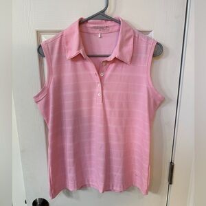 Nike Womens Dri Fit Golf Collared Tank Top Sleeveless Shirt - Medium